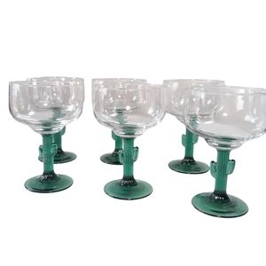 6 Cactus Margarita Glasses Never Used